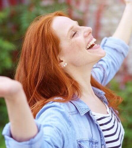 Happy lady